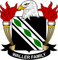 Coat of arms used by the Waller family in the United States of America