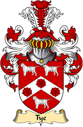 English Coat of Arms (v.23) for the family Tee or Tye