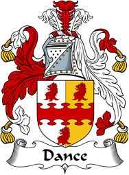English Coat of Arms for the family Dance