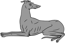 Greyhound Couchant Reguardant