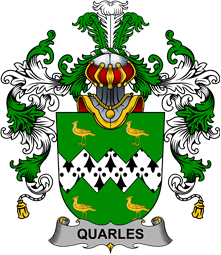 Irish Family Coat of Arms (v.25b) Quarles