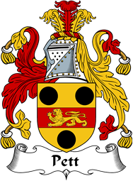English Coat of Arms for the family Pett