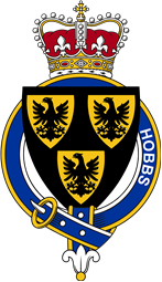 British Garter Coat of Arms for Hobbs (England)