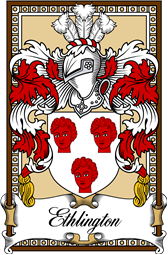Scottish Coat of Arms Bookplate for Ethlington