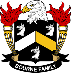 Coat of arms used by the Bourne family in the United States of America