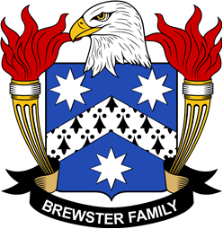 Coat of arms used by the Brewster family in the United States of America