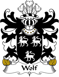 Welsh Coat of Arms for Wolf (of Wolvesnewton and Usk, Monmouthshire)