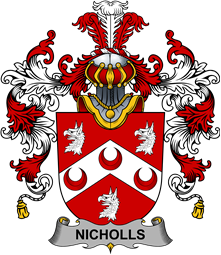 Irish Family Coat of Arms (v.25b) Nicholls or Nichols