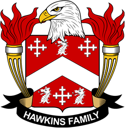 Coat of arms used by the Hawkins family in the United States of America