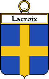 French Coat of Arms Badge for Lacroix