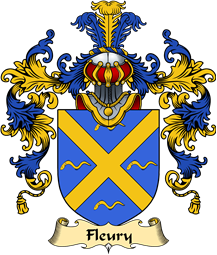 Irish Family Coat of Arms (v.25a) Fleury or Furey
