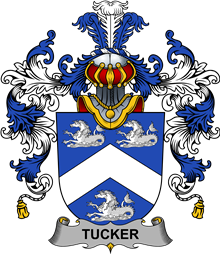 Irish Family Coat of Arms (v.25b) Tucker
