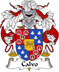 Portuguese Coat of Arms for Calvo or Calvos