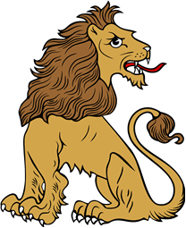 Lion Sejant Reguardant