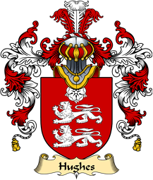 Welsh Family Coat of Arms (v.25) Hughes (Huys-of Llewerllyd, Diserth, Flint)