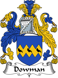 English Coat of Arms for the family Dowman
