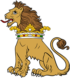 Lion Sejant Ducally Gorged