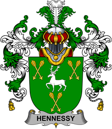 Irish Family Coat of Arms (v.25b) Hennessy or O