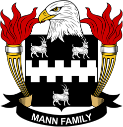 Coat of arms used by the Mann family in the United States of America