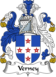 English Coat of Arms for the family Verney