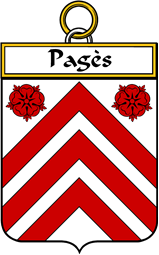 French Coat of Arms Badge for Pagès