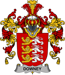 Irish Family Coat of Arms (v.25b) Downey or O