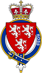 British Garter Coat of Arms for Ross (Scotland)
