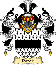 Irish Family Coat of Arms (v.25a) Dardes or Dardis