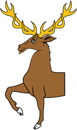 Stag Trippant or Passant Demi