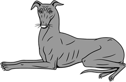 Greyhound Couchant Guardant