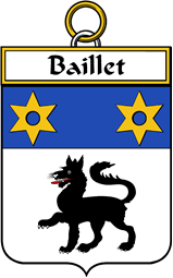 French Coat of Arms Badge for Baillet