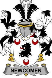 Irish Coat of Arms for Newcomen or Newcombe