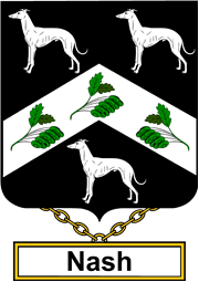 English Coat of Arms Shield Badge for Nash