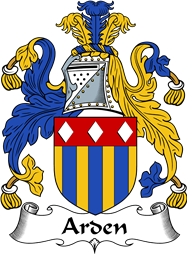 English Coat of Arms for the family Arden