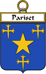 French Coat of Arms Badge for Pariset