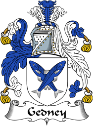 English Coat of Arms for the family Gedney or Gidney
