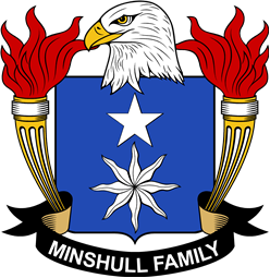 Coat of arms used by the Minshull family in the United States of America