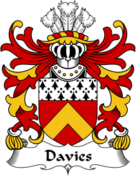 Welsh Coat of Arms for Davies (of Caerhun, Caernarfonshire)