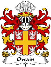 Welsh Coat of Arms for Owain (AP GRUFFUDD, or Owen)