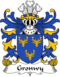 Welsh Coat of Arms for Gronwy (GOCH-of Llangathen, Carmarthenshire)