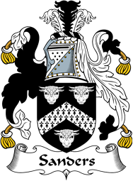 English Coat of Arms for the family Sanders or Saunders