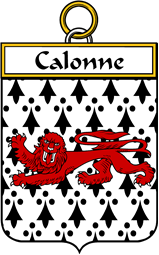 French Coat of Arms Badge for Calonne