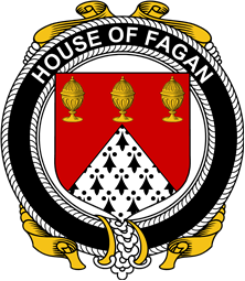 Irish Coat of Arms Badge for the FAGAN family