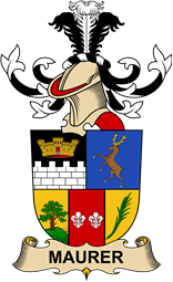 Republic of Austria Coat of Arms for Maurer (von Kronegg)