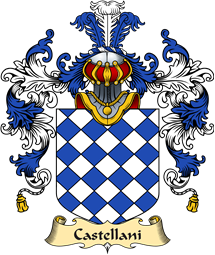 Italian Family Coat of Arms (v.25a) Castellani