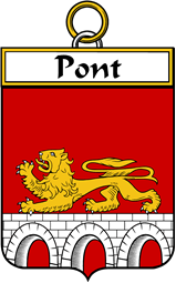 French Coat of Arms Badge for Pont (du)