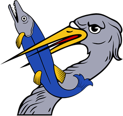 Heron Head Couped Fish in Beak