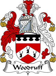 English Coat of Arms for the family Woodroff or Woodruff