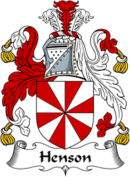 English Coat of Arms for the family Henson