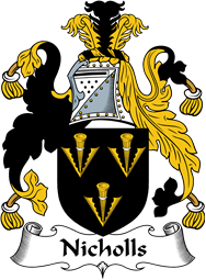 English Coat of Arms for the family Nicholls